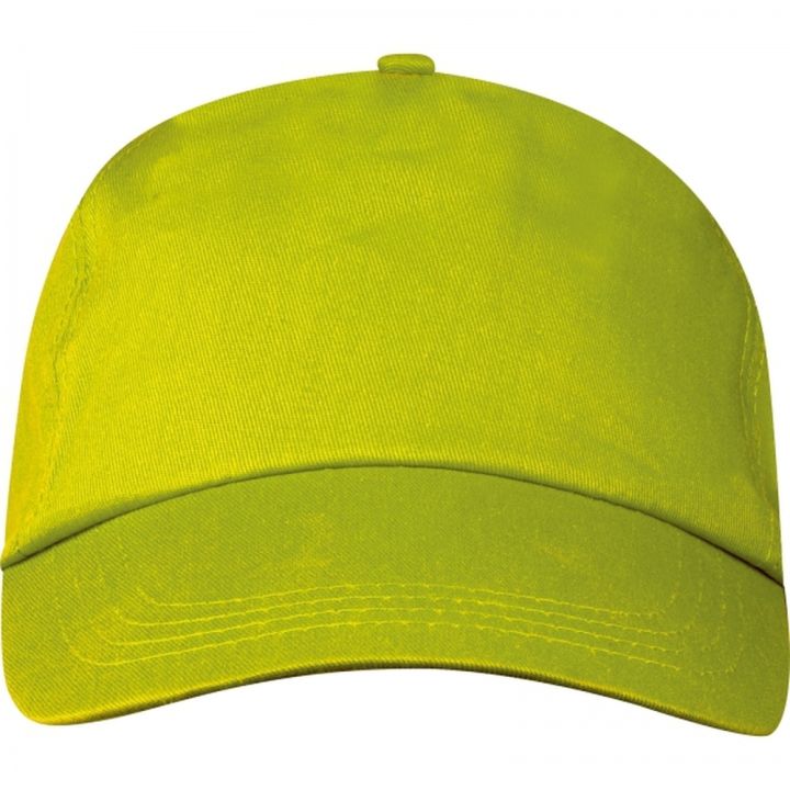 Czapka z daszkiem bawełniana 5 paneli 170g/m2 MEGAN - Jasnozielony