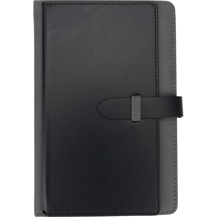 Notatnik A5 w linie z wizytownikiem MARTIN - Ciemnoszary