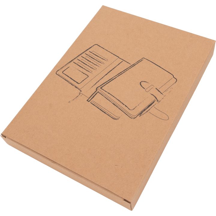 Notatnik A5 w linie z wizytownikiem MARTIN - Ciemnoszary