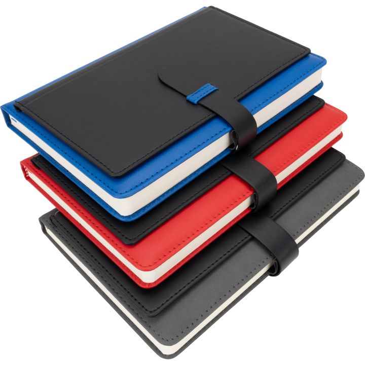 Notatnik A5 w linie z wizytownikiem MARTIN - Ciemnoszary