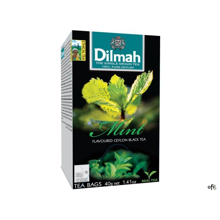 Herbata DILMAH MIĘTA (20 saszetek) czarna