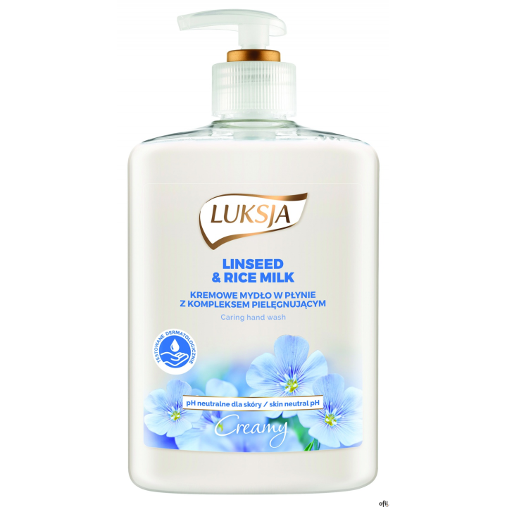LUKSJA Mydło w płynie z dozownikiem 500 ml LINSEED&RICE MILK 8896