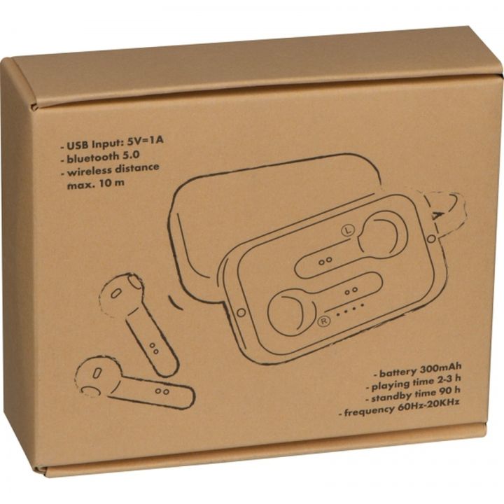 Słuchawki douszne bluetooth HAZEL - Beżowy