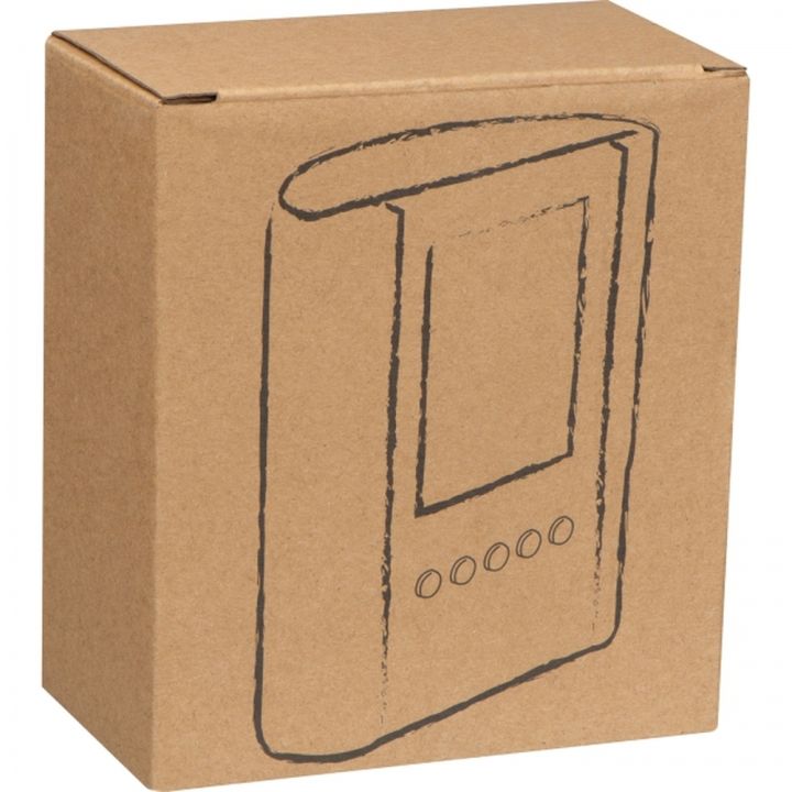 Stojak biurkowy z zegarem STEFANO - Szary