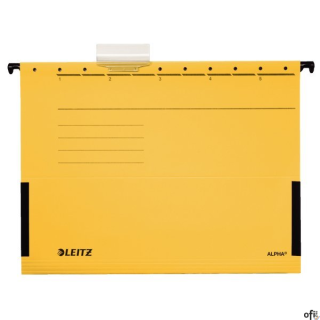 Teczki zawieszane z boczkami ALPHA, żółty, Leitz 19860115