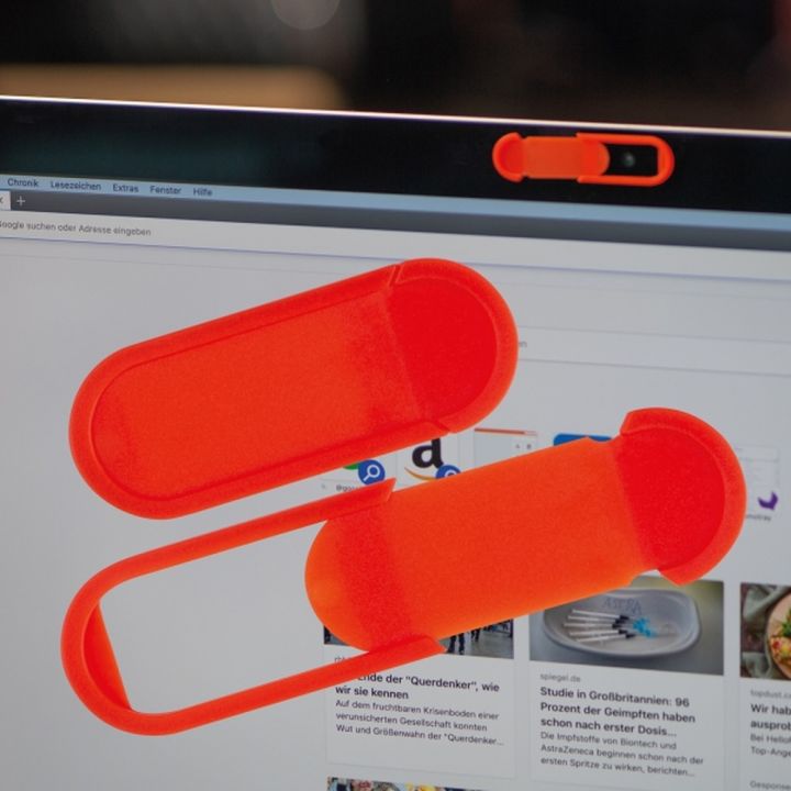 Zaślepka na kamerę w laptopie VIVIAN - Czerwony