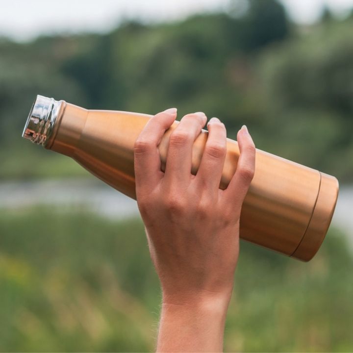 Butelka stalowa termiczna 500 ml BERND - Złoty