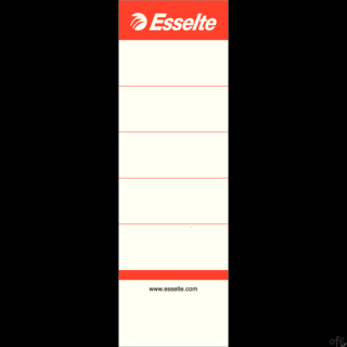 Etykiety grzbietowe do segregatorów 75mm białe 10szt ESSELTE 810801