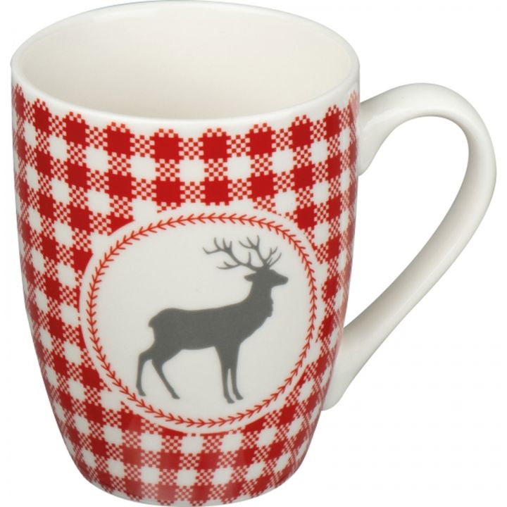 Zestaw 2 świątecznych kubków porcelanowych 300 ml ARMIN - Wielokolorowy