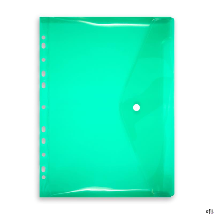 Teczka kopertowa A4 z europerforacją zielona Penmate TT8058
