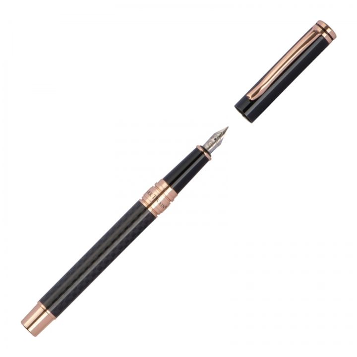 Zestaw piśmienny długopis i pióro wieczne Mark Twain JAN - Czarny