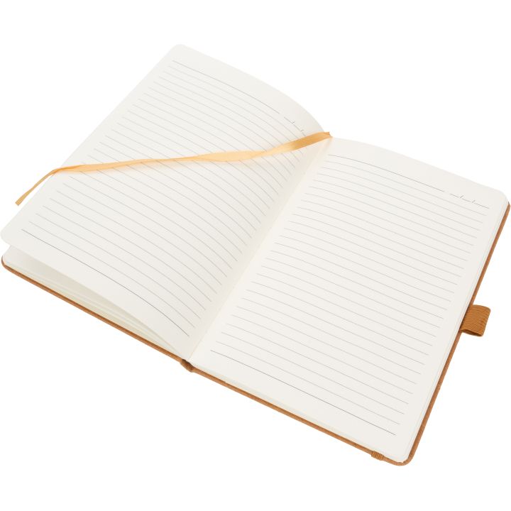 Notatnik A5 w linie ze skóry z recyklingu TRACY - Brązowy