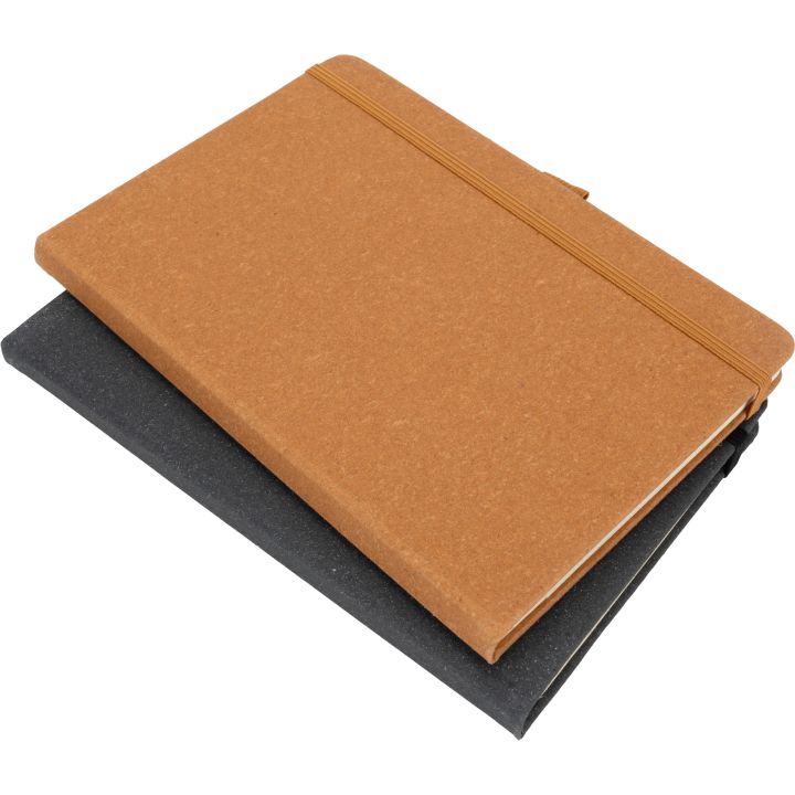 Notatnik A5 w linie ze skóry z recyklingu TRACY - Brązowy