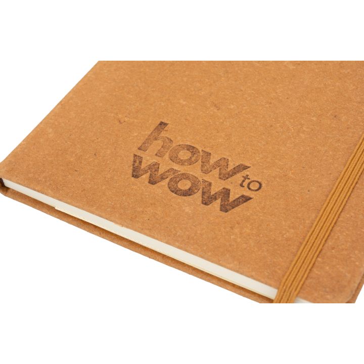 Notatnik A5 w linie ze skóry z recyklingu TRACY - Brązowy