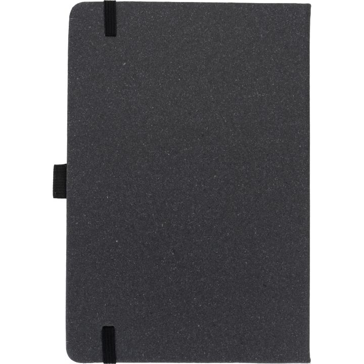 Notatnik A5 w linie ze skóry z recyklingu TRACY - Czarny