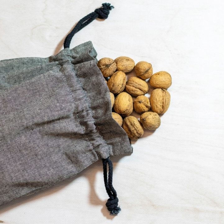 Woreczek bawełniany, mały 110 g/m2 WARREN - Ciemnoszary