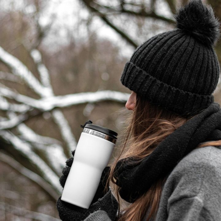 Kubek termiczny 400 ml ELEONORA - Biały