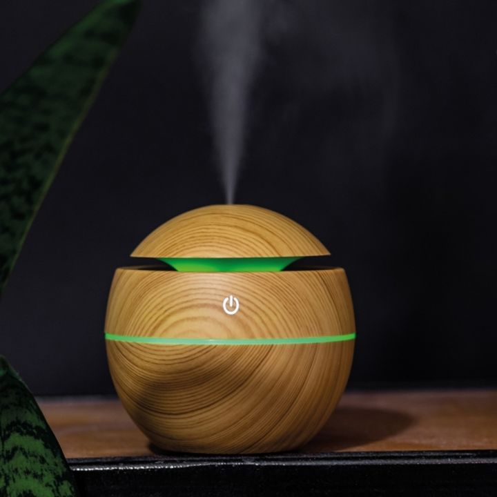 Nawilżacz powietrza z lampką LED 130 ml ROSALIE - Brązowy