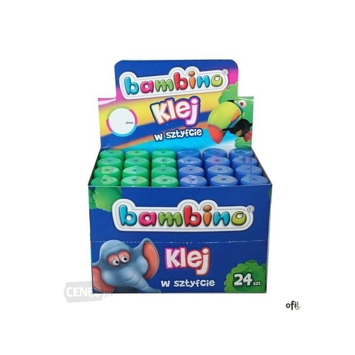 Klej w sztyfcie 15g BAMBINO (24) display 3073 ST.MAJEWSKI