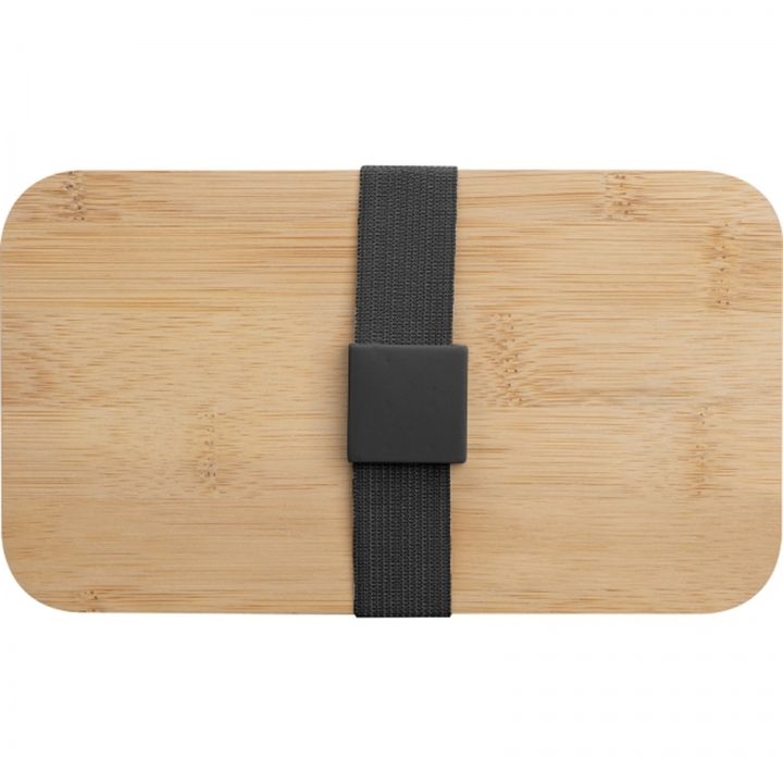 Lunch box ze sztućcami 600 ml SALVATORE - Czarny