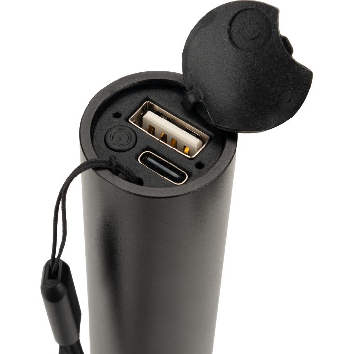 Latarka z możliwością ładowania ZAGROS Schwarzwolf - Czarny