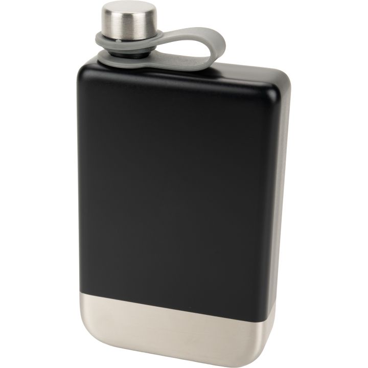 Zestaw piersiówka 266 ml, kieliszki 30 ml i lejek TAHAT Schwarzwolf - Czarny