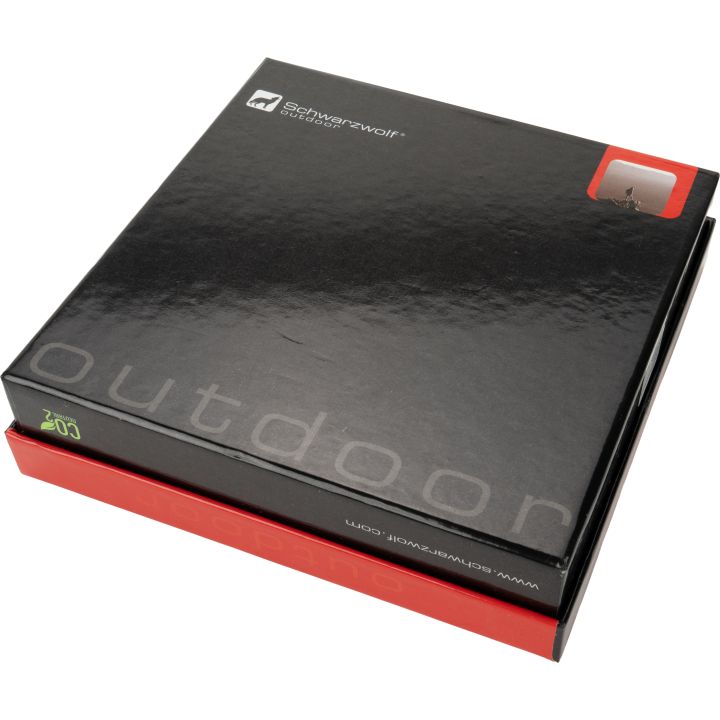 Zestaw piersiówka 266 ml, kieliszki 30 ml i lejek TAHAT Schwarzwolf - Czarny