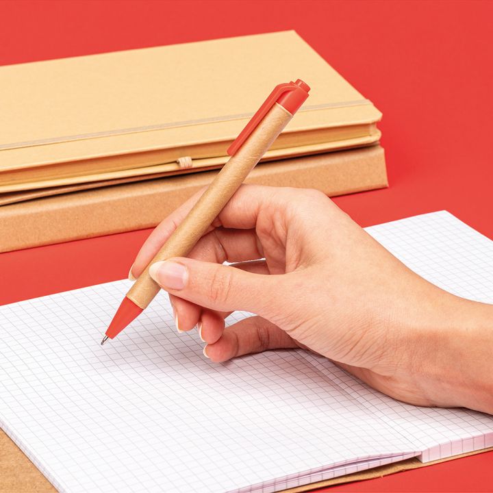 Długopis z tektury z recyklingu ROY - Pomarańczowy