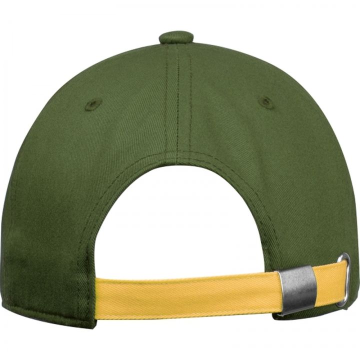 Czapka z daszkiem bawełniana 5 paneli 290 g/m2 AXEL - Khaki