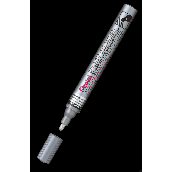 Marker olejowy Pentel MMP10 srebrny, aluminiowa obudowa MMP10-Z