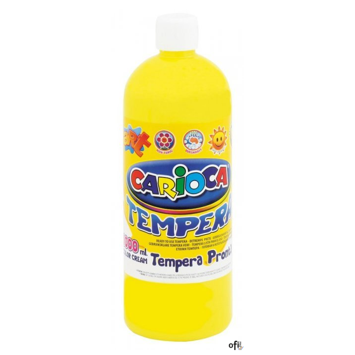 Farba tempera 1000 ml, żółty CARIOCA 170-1453/170-2647