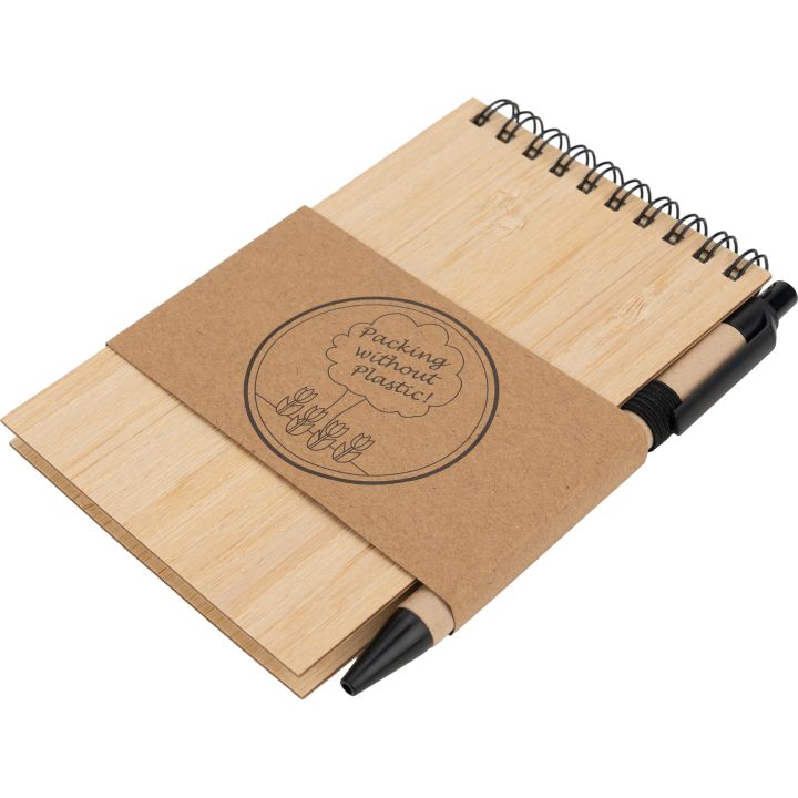 Notatnik A6 z czystymi stronami i długopisem ELSA - Beżowy