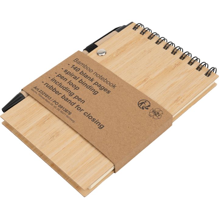 Notatnik A6 z czystymi stronami i długopisem ELSA - Beżowy