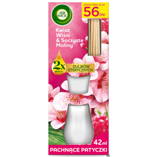 AIR WICK Odświeżacz pachnące patyczki 42ml Kwiat Wiśni & Soczyste Maliny 8963