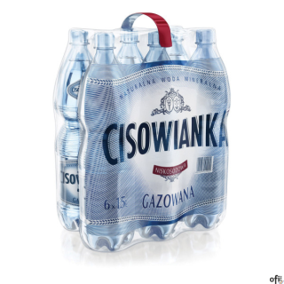 Woda CISOWIANKA 1.5l gazowana zgrzewka 6 szt. KAUCJA