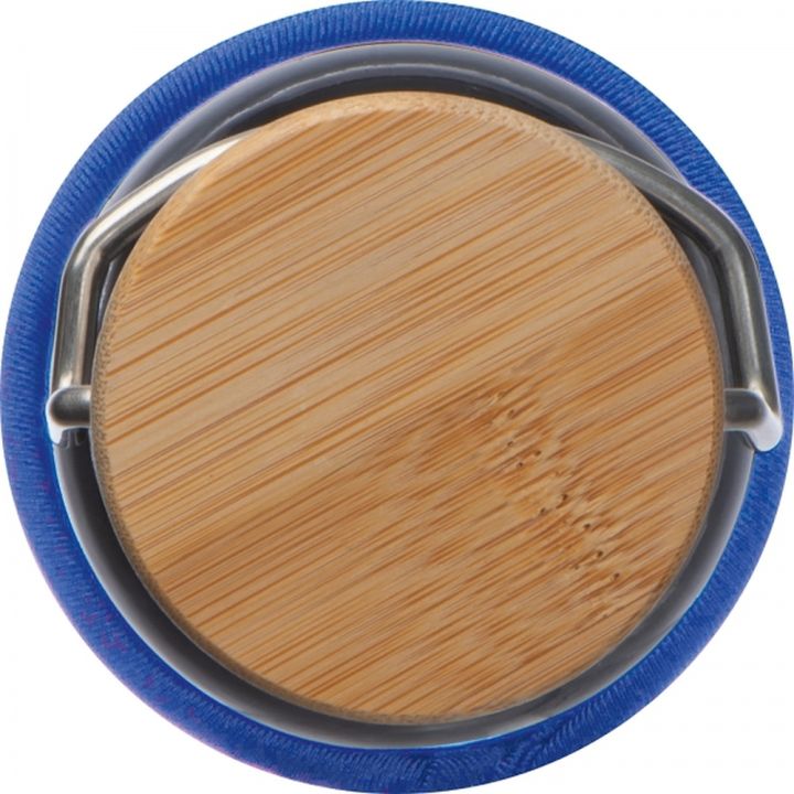 Butelka szklana z pokrowcem 600 ml RAMONA - Niebieski