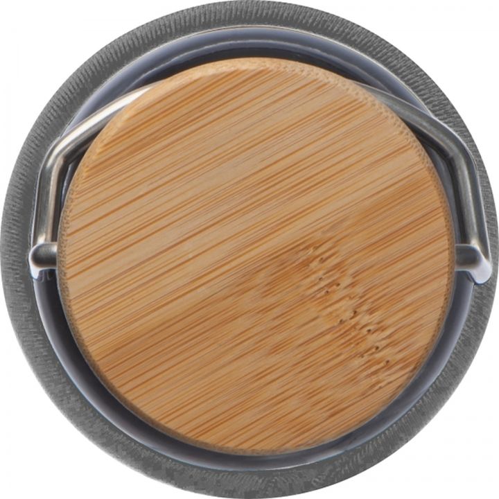 Butelka szklana z pokrowcem 600 ml RAMONA - Szary