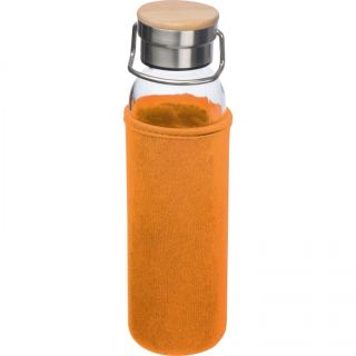 Butelka szklana z pokrowcem 600 ml RAMONA - Pomarańczowy