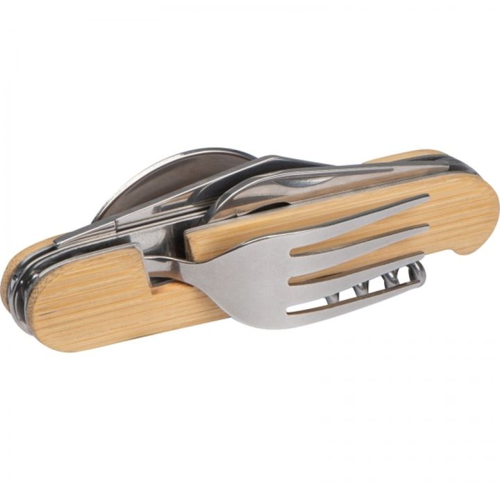 Sztućce turystyczne CONNOR - Beżowy