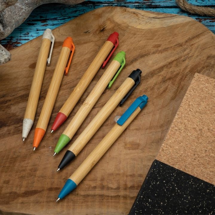 Długopis bambusowy FABIANA - Niebieski