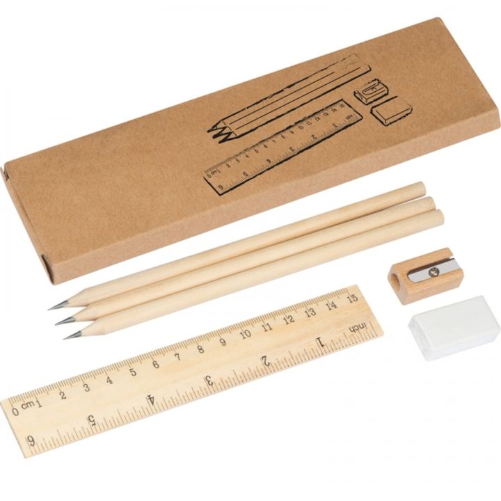 Zestaw piśmienny 6w1 GUSTAV - Beżowy