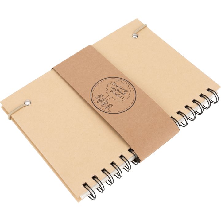 Notatnik A5 w linie z papieru z recyklingu ALINA - Beżowy