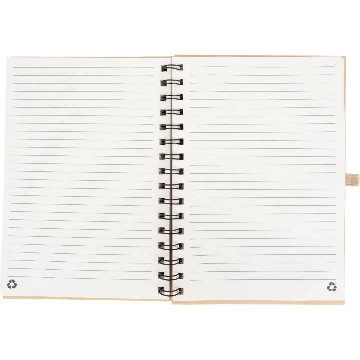 Notatnik A5 w linie z papieru z recyklingu ALINA - Beżowy