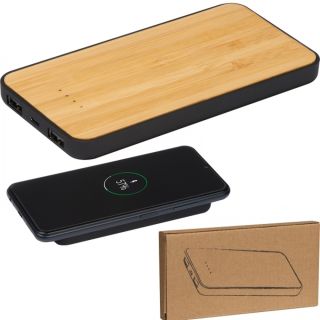 Power bank z ładowarką indukcyjną 8000 mAh LIBERO - Beżowy