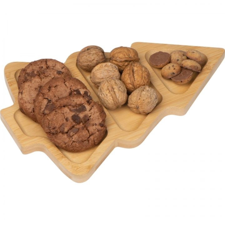 Deska na przekąski choinka CLARA - Beżowy