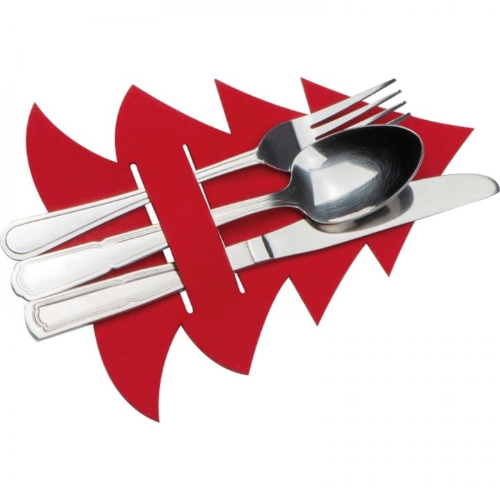Podkładki do sztućców XMAS LOREDANA - Czerwony