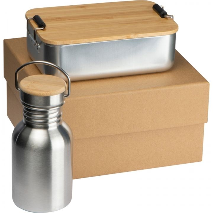Zestaw lunch box i butelka 300 ml JOSEF - Wielokolorowy