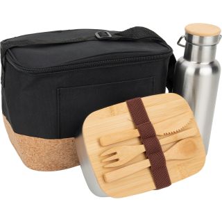 Zestaw lunch box, butelka 500 ml i torba termiczna BRIGITTE - Wielokolorowy