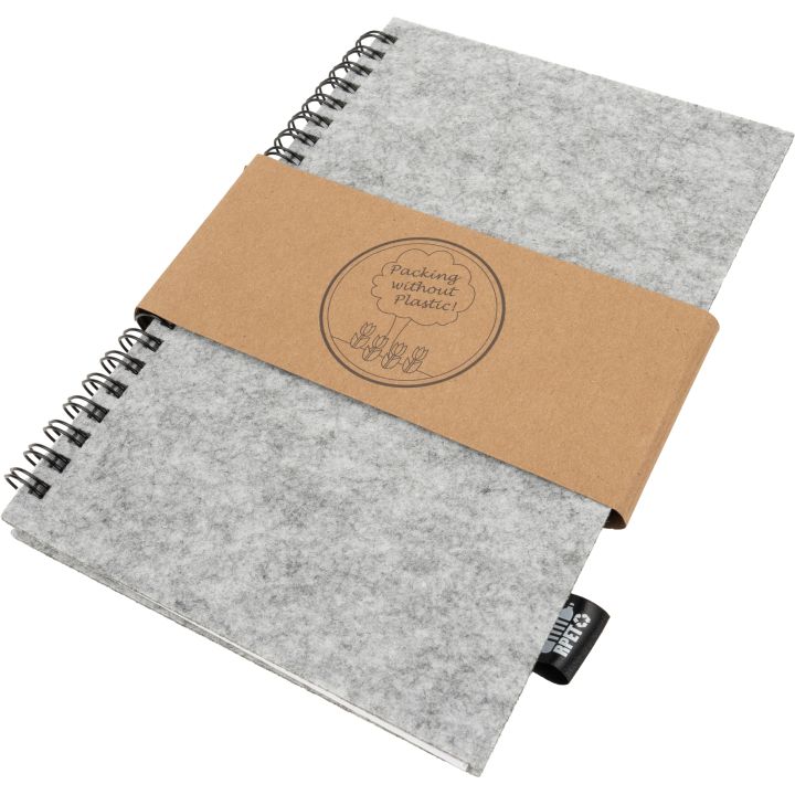 Notatnik A5 w linie BRENDA - Szary