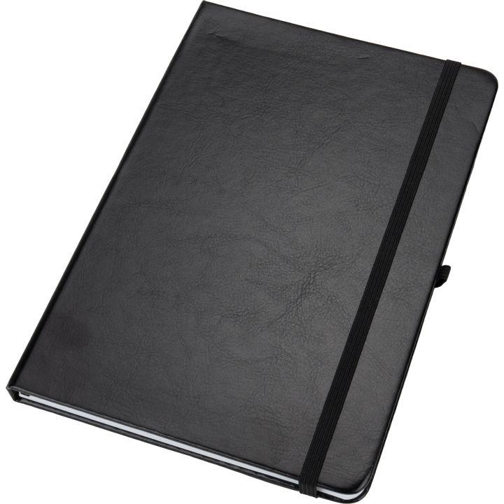 Notatnik A5 w linie z PU z recyklingu CLEO - Czarny
